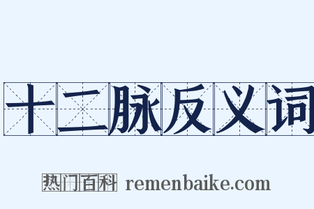 十二脉反义词是什么意思的图片